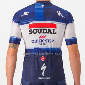 Maglia 2023 Soudal Quick-Step Manica Corta Blu Bianco